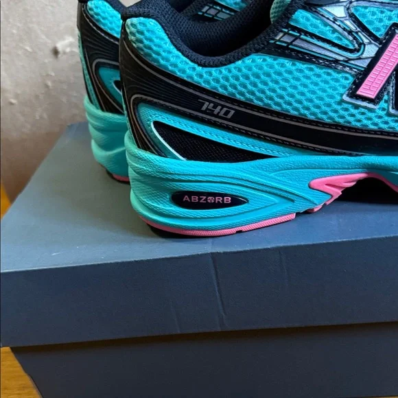 New Balance Teal and Pink Athletic Shoes - Picture 5 of 5